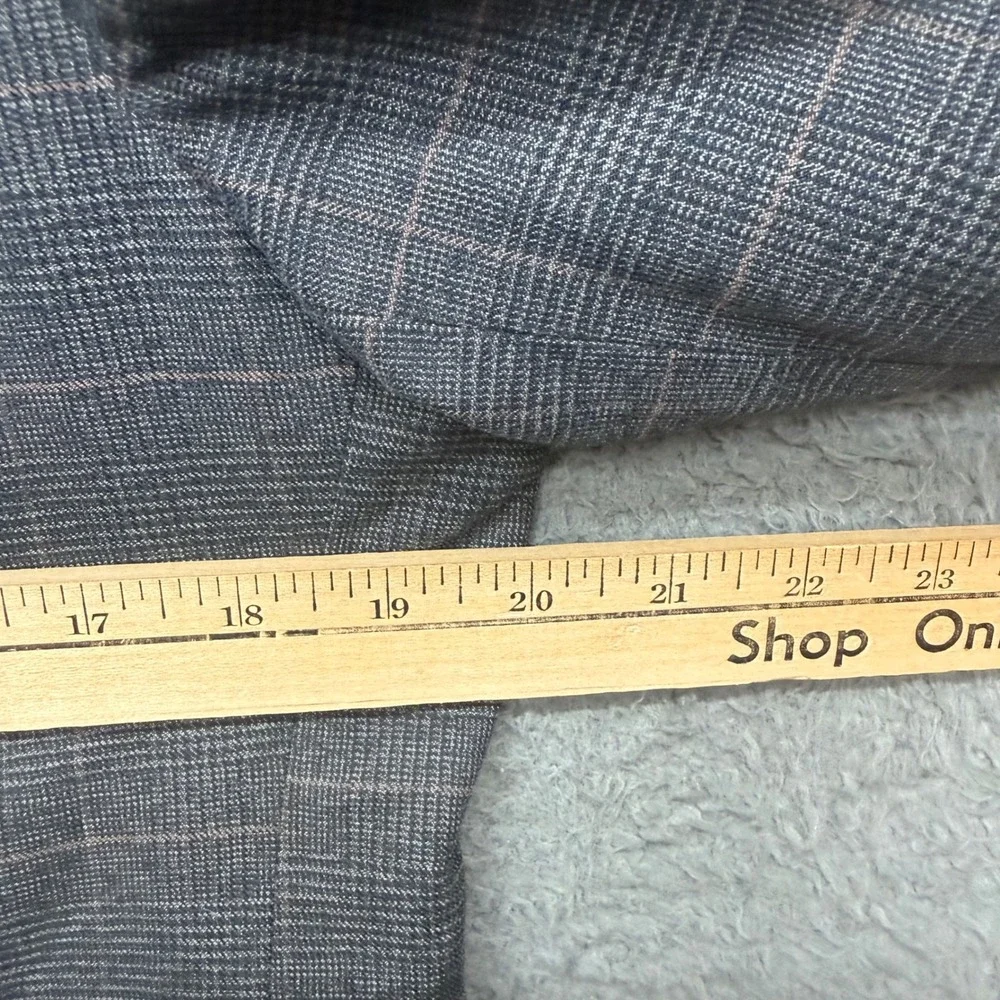 Banana Republic Blazer Mens 38R Grey Plaid Tailored Fit Cotton Sport‎ Coat